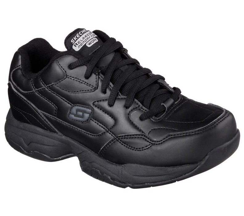 Skechers Dam Svarta Snörskor - Work Relaxed Fit: Felton - Albie Sr - Sverige (AHZGT-2385)